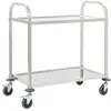 vidaXL Chariot de cuisine à 2 niveaux 96,5x55x90 cm Acier inoxydable
