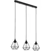 vidaXL Plafonnier avec design de diamant Noir 3 ampoules E27