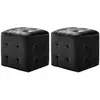 vidaXL 2 pcs Tables de chevet Noir 30x30x30 cm Tissu velours