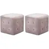 vidaXL 2 pcs Tables de chevet Rose 30x30x30 cm Tissu velours