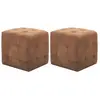2 pcs Tables de chevet Marron 30x30x30 cm Similicuir daim Vidaxl Marron