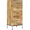 vidaXL Coffre à tiroirs 45 x 35 x 106 cm Bois de manguier massif