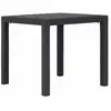 vidaXL Table de jardin Marron 79x79x72 cm Plastique Aspect de rotin