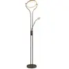 vidaXL Lampadaire 18 W argenté 180 cm variable