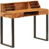 vidaXL Bureau 110x50x94 cm Bois solide de Sesham et acier