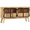 vidaXL Buffet Marron et noir 160x30x80 cm Bois de manguier solide brut