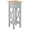 VIDAXL Table d'appoint Gris 27 x 27 x 65,5 cm Bois