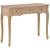vidaXL Table de console et coiffeuse avec 3 tiroirs Marron