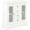 vidaXL Buffet blanc 70x28x70 cm bois de pin massif