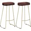 vidaXL Tabourets de bar Gavin lot de 2 bois de manguier massif