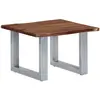 vidaXL Table basse avec bord naturel 60x60x40 cm Bois d'acacia massif