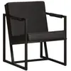 vidaXL Fauteuil noir cuir véritable