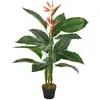 vidaXL Plante artificielle Strelitzia avec pot Rouge 100 cm