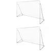 vidaXL Filets de but de football Acier 2 pcs 240x90x150 cm