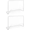 vidaXL Buts de football 2 pcs avec filets 182x61x122 cm Acier Blanc