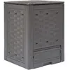 vidaXL Composteur de jardin Marron 60x60x83 cm 300 L Plastique rotin
