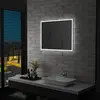vidaXL Miroir mural à LED pour salle de bains 80x60 cm