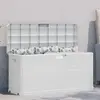 vidaXL Boîte de rangement de jardin 280 L Gris clair