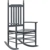 vidaXL Chaise à bascule avec siège incurvé Gris Bois de peuplier