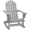 vidaXL Chaise à bascule de jardin Bois Gris