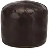 vidaXL Pouf 40 x 35 cm Marron foncé Cuir véritable de chèvre