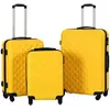 vidaXL Valise rigide 3 pcs Jaune ABS