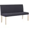 vidaXL Banc 139,5 cm Gris foncé Polyester