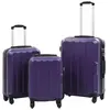 vidaXL Valise rigide 3 pcs Violet ABS
