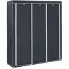 vidaXL Armoire avec compartiments et barres Noir 150x45x175 cm Tissu
