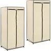 vidaXL 2 pcs Garde-robes Crème 75x50x160 cm