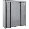 vidaXL Armoire avec compartiments et tiges Gris 150x45x176 cm Tissu