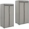 vidaXL 2 pcs Garde-robes Gris 75x50x160 cm