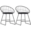 vidaXL Chaises à manger Siège en similicuir lot de 2 noir acier