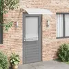 vidaXL Vidaxl Auvent De Porte Gris Et Transparent 120x75 Cm Pc
