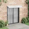 vidaXL Vidaxl Auvent De Porte Gris Et Transparent 200x75 Cm Pc