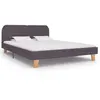 vidaXL Cadre de lit Taupe Tissu 180 x 200 cm