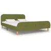 vidaXL Cadre de lit Vert Tissu 140 x 200 cm