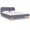 vidaXL Cadre de lit Gris clair Tissu 140 x 200 cm