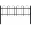 vidaXL Clôture de jardin avec dessus en cerceau Acier 1,7 m Noir
