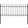 vidaXL Clôture de jardin avec dessus en cerceau Acier 1,7 m Noir