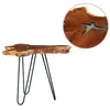vidaXL Table basse 70 x 45 cm Bois de teck massif et polyrésine