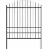 vidaXL Clôture de jardin avec dessus en lance Acier 1,7 m Noir