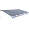 vidaXL Auvent pliable manuel 600 cm Bleu/blanc