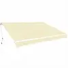 vidaXL Auvent pliable manuel 600 cm Crème