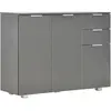 vidaXL Buffet Gris brillant 107x35x80,5 cm