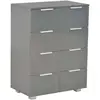vidaXL Buffet Gris brillant 60x35x80 cm Aggloméré