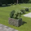 vidaXL Lit surélevé à gabion Acier galvanisé 90x50x50 cm