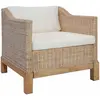 vidaXL Fauteuil avec coussins Rotin naturel