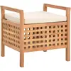 vidaXL Banc de rangement 49x48x49 cm Bois de noyer massif