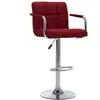 vidaXL Chaise de bar Bordeaux Tissu